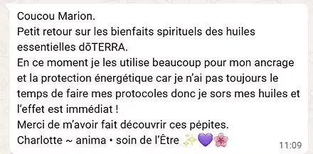 Message d'une cliente 4