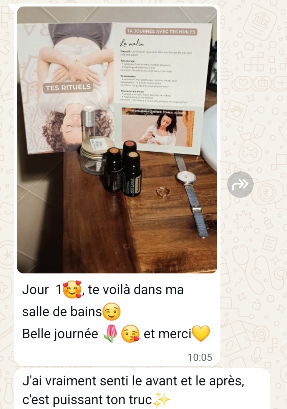 Message d'une cliente 1