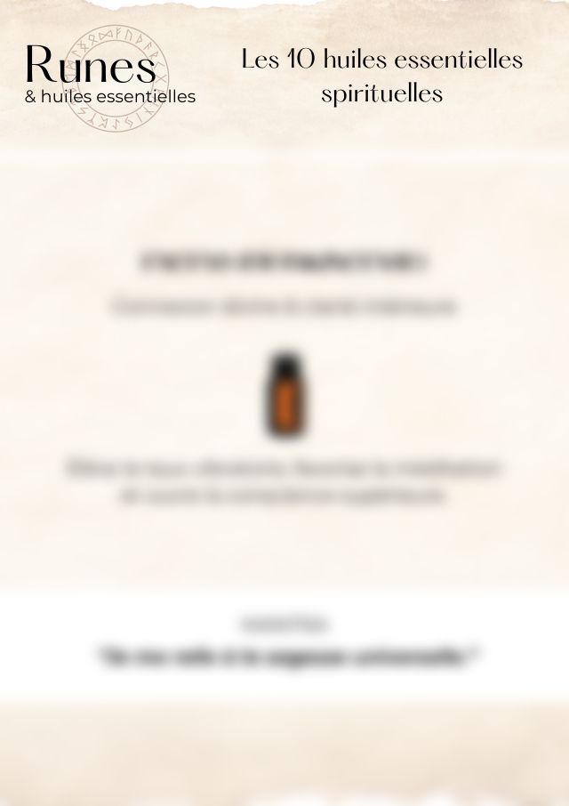 Aperçu flouté de la planche : Tes 10 fiches huiles spirituelles